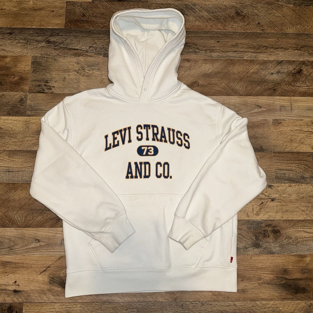 Levi Strauss & Co Relaxed Fit White Hoodie Size Small